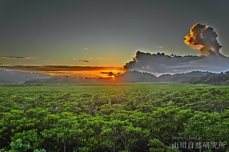 西表島の夕日